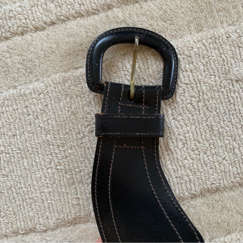 Wide leather Belt - Picture 5 of 7